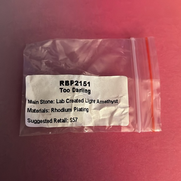 RBP 2151 Too Darling Lab Created light Amethyst size 8 - Picture 2 of 7